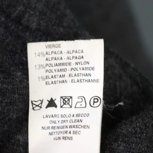 TRANSIT PAR SUCH Gray Wool Alpaca Hooded Full Zip Coat Size 2 #D5 - Picture 14 of 16